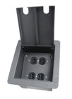 Elite Core FB-QUAD-AC  Recessed Floor Box with Quad AC Outlets 