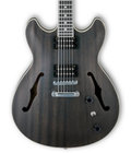 Ibanez AS53 AS Series Transparent Black Flat Semi-Hollowbody Electric Guitar with ACH Pickups