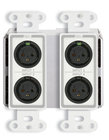 RDL DD-BN40 Wall-Mounted Mic/Line Dante Interface 4x2 , 4 XLR In, 2 Out on Rear-Panel, White