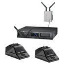 Audio-Technica ATW-1377 System 10 PRO Dual Channel Digital Wireless Combo System, 2 Desk Stand Mics