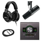 Universal Audio Apollo Twin X Duo HE Bundle 10x6 Thunderbolt Interface with Shure SM7B Mic, SRH440A Headphones and 25' Mic Cable