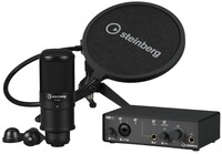 Steinberg IXO12 Podcast Pack I2-In/2-Out USB Audio Interface with Mic, Stand and Pop Screen