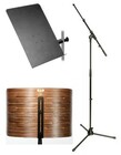 Ultimate Support Voice Over Stand Bundle Microphone Stand with Bookplate and Reflection Filter
