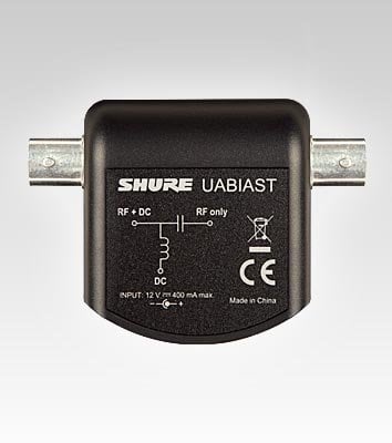 Shure UABiast-US 12V DC Power Adapter Over BNC Coaxial Cable, Includes PS23US Power Supply