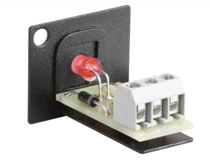 RDL AMS-LEDR LED Indicator, Terminal Block Connections, Red