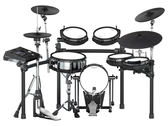 Roland V-Drums TD-50K-S Bundle 6-Piece Electronic Drum Kit With Extra PDX-100 Pad And BT-1 Bar Trigger