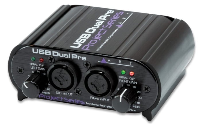 ART USB-DUAL-PRE-PROJECT USB Dual Pre PS Project Series 2-Channel USB Microphone Preamp