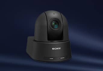 A black SRG-A12 PTZ camera from Sony.