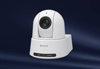 A white SRG-A40 PTZ camera from Sony.
