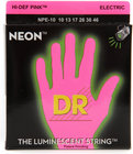 DR Strings NPE-10 Medium NEON HiDef SuperStrings Electric Guitar Strings in Pink