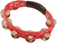 Latin Percussion LP151 Cyclops Handheld Tambourine in Red with Steel Jingles