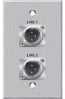 2 XLR-M on 1 Gang Wallplate