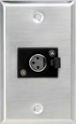 Atlas IED SG-XLR-F1 Single Gang Stainless Steel Wall Plate with One 3-Pin XLR-F