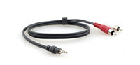 Kramer C-A35M/2RAM-25 3.5mm Stereo Audio to 2 RCA (Male-Male) Cable (25')