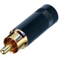 REAN NYS352BG RCA-M Cable Connector with Gold Contact and Black Shell