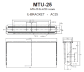 JBL MTU25-WHITE U Bracket for AC25, White