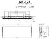 JBL MTU-28 U Bracket for AC28, Black