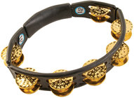 Latin Percussion LP174 Cyclops Handheld BlackTambourine with Dimpled Brass Jingles