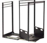 Pull and Turn 12 Unit Rack with 2 Slides, 19" Deep, Black