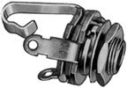Switchcraft 11 1/4" TS-F Open Frame Jack with Nut and Washer, Open Circuit