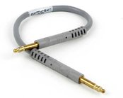 1' 1/4" TRS-M to 1/4" TRS-M Mini TT Molded Patch Cable