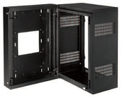 Lowell LWR-1619 Sectional Wall 16 Unit Rack Mount with Adjustable Rails, 19" Deep, Black