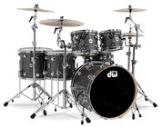 DW DRKT52C070 Collector's Series 5-Piece Shell Pack Black Galaxy Finish Ply SSC Kit: 18x22" Bass Drum, 10", 12" Rack Toms, 14", 16" Floor Toms