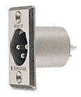 XLR-M to Solder-pin Panel Connector