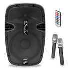 1,600W 15" Active 2-Way PA Speaker with Bluetooth & 2 Wireless Microphones