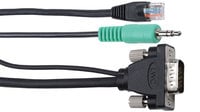 Liberty AV E-MVGAANM-M-25  25 ft Micro VGA and 3.5mm Audio with Ethernet Single Cable Solution