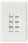 Interactive Technologies ST-MD8-CW-RGB Mystique 2-Wire 8-Button Network Station in White with RGB LED Indicators