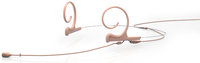 d:fine Dual Ear Cardioid Headset Microphone with Screw-On TA5F Connector and 120mm Long Boom Arm, Beige