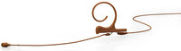 d:fine Single Ear Omnidirectional Headset Microphone with Screw-On 3-Pin Lemo Connector and 110mm Long Boom Arm, Brown