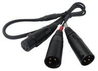 Audio-Technica 147302271  Y-cable, 5 pin female to 2 XLR male, 24"
