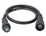 50' 20A 6-Circuit LSC19 Molded Multi-Cable Extension with Bonded Ground