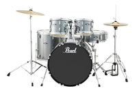 Pearl Drums RS525SC/C706 5-Piece Drum Set in Charcoal Metallic with Cymbals and Hardware