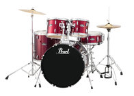 Pearl Drums RS525SC/C91 5-Piece Drum Set in Wine Red with Cymbals and Hardware