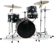 DW DDLM1804BL 4-Piece Design Series Mini-Pro Shell Pack in Black Satin Finish