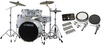 Stage Custom Hybrid Electronic / Acoustic Kit in Pure White