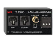 RDL TX-TPR6A Passive 1-Pair Receiver, Twisted Pair Format-A , Balanced Line Output
