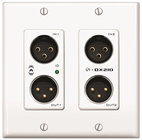 2-In / 2-Out Dante Audio Interface 2-Gang Wall Box