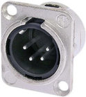 Neutrik NC4MD-L-1 4-pin XLRM Panel Mount Connector with Solder Cups