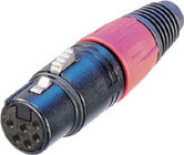 Neutrik NC6FX-BAG 6-pin XLRF Cable Connector, Black