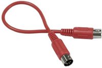 Hosa MID-303RD 3' 5-pin DIN to 5-pin DIN MIDI Cable, Red
