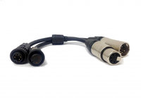 AAdynTech HUR-DMX-MAL  IP65 12" 5-Pin Conxall to 5-Pin XLR DMX-Input Male Jumper Cable