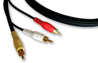 Molded AV Cable, RG-59 Plus 2 Audio Cables on RCA (12')