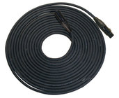 25' 3-Pin Neutrik DMX Cable, Black