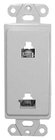 Philmore 75-4682 Designer Wall Plate (Dual 6 & 8 Conductor (6P6C / 8P8C) for Voice & Data) in White