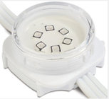 50 iColor Flex LMX Nodes in White with 4" On-Center Node Spacing & Translucent Dome Lenses