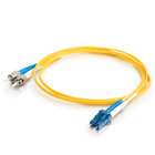 LC to ST 9/125 OS2 Duplex Single-Mode Cable 1M PVC Fiber Optic Cable, Yellow